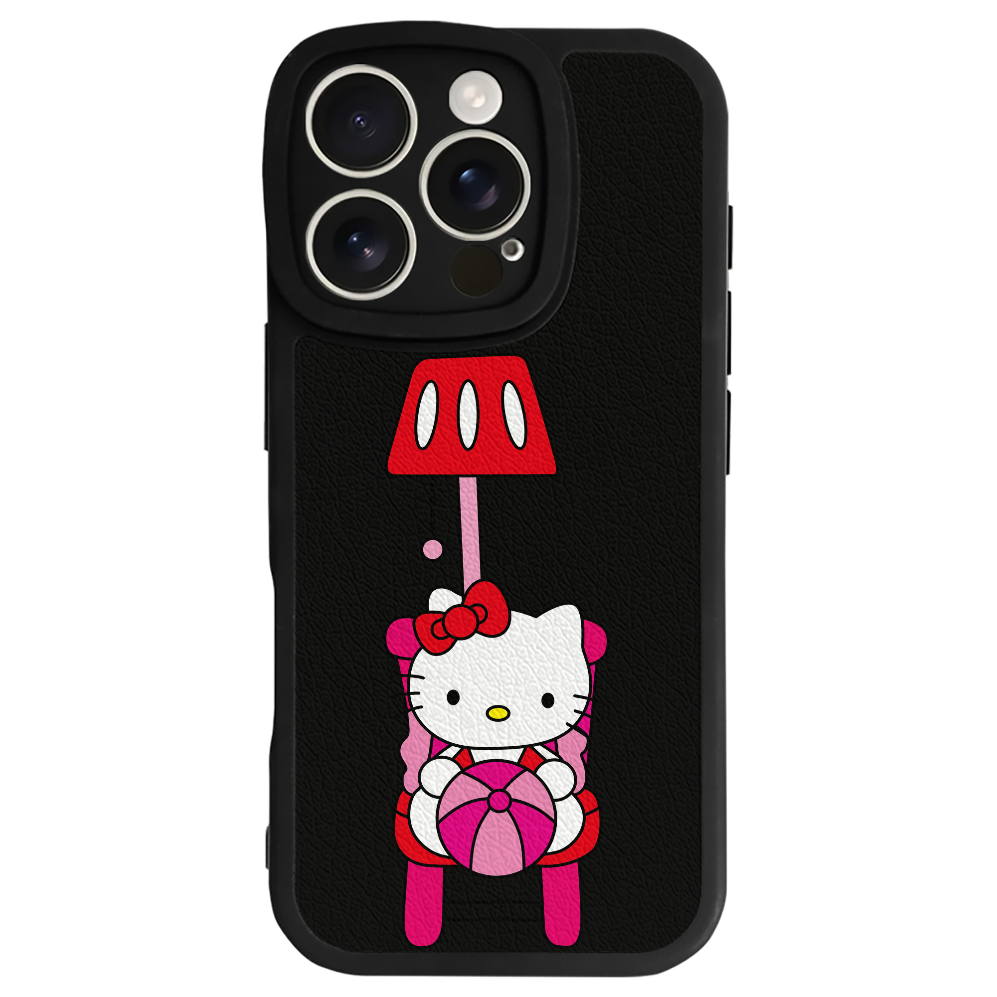 （画像用） Hello Kitty ハローキティ 【iPhone 16シリーズ対応】シリコンスマホケース（レザー調） 材質：シリコン